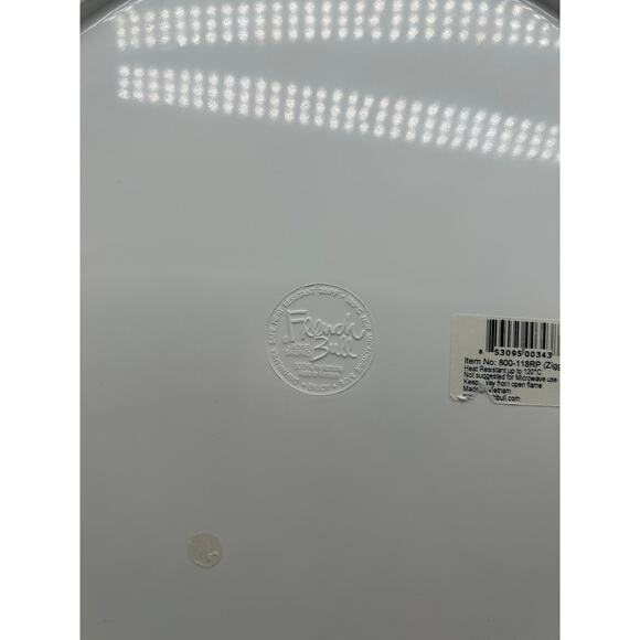 French Bull Ziggy Round Geometric Colorful Melamine Platter 15.5 Inches - Picture 3 of 7